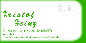 kristof heinz business card